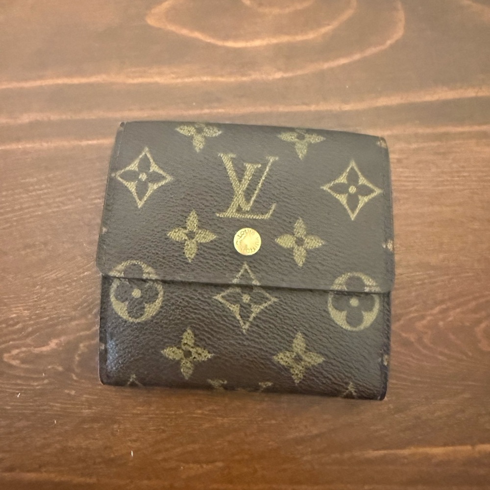 Louis Vuitton Monogram Canvas Small Fold Wallet in Brown and Gold